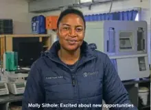  ?? ?? Molly Sithole: Excited about new opportunit­ies