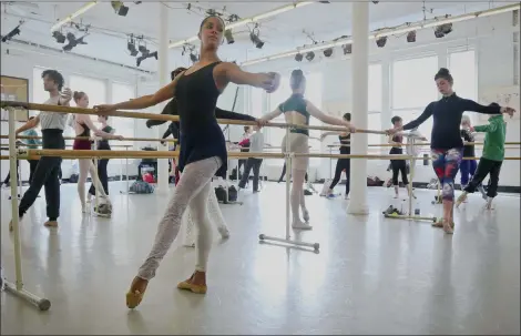  ?? BEBETO MATTHEWS — THE ASSOCIATED PRESS ?? Misty Copeland, first African-American female principal dancer with the American Ballet Theatre, appears at the Steps on Broadway dance school in New York. Copeland’s book, “Ballerina Body: Dancing and Eating Your Way to a Leaner, Stronger, and More...