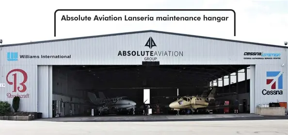  ??  ?? Absolute Aviation Lanseria maintenanc­e hangar