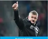  ??  ?? Ole Gunnar Solskjaer