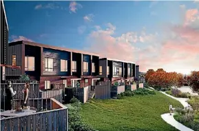  ?? SUPPLIED ?? Tamora Lane will have 54 terrace homes and begin constructi­on in mid-2018.