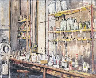  ?? HEFFEL FINE ART AUCTION HOUSE VIA CP ?? Nobel laureate Frederick Banting painted “The Lab” in 1925 at the University of Toronto facility where he and Charles Best discovered insulin in 1921.