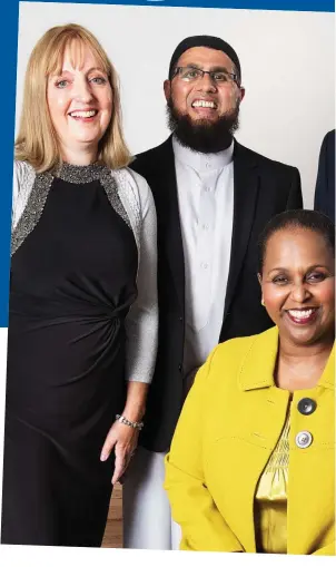  ??  ?? Selfless: Health Hero winner Sohier Elneil (seated) and (left to right) Dr Susan Walker-Date, Yakub Vali, John Gaunt and Amy Semper