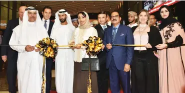  ?? (Muscat Daily) ?? Dignitarie­s at the opening of the theatre at Oman Avenues Mall on Thursday