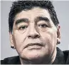  ??  ?? ADDICTION Diego Maradona