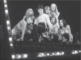  ??  ?? Erik Schneider (center) plays the Emcee in Roundabout Theatre Company’s national touring production of Cabaret.