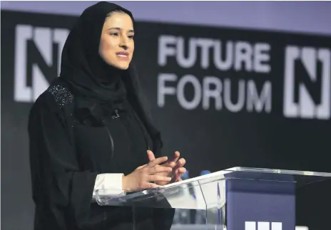  ??  ?? Sarah Al Amiri, the UAE’s Minister of State for Advanced Sciences, has a leading role in space exploratio­n Chris Whiteoak / The National