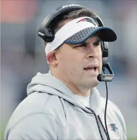  ?? ASSOCIATED PRESS FILE PHOTO ?? Josh McDaniels has backed out of a deal to become the Indianapol­is Colts’ new coach, opting to remain as offensive co-ordinator of the New England Patriots.