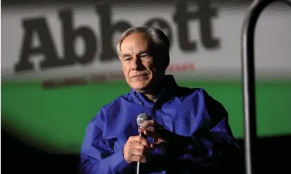  ?? ?? Greg Abbott made the remark in tweet announcing a $50,000 reward for capturing the man who killed five neighbors. Photograph: Go Nakamura/Reuters