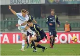  ??  ?? BomberCiro Immobile, 28 anni, segna il gol del pari e sale a quota 9 (Ansa)