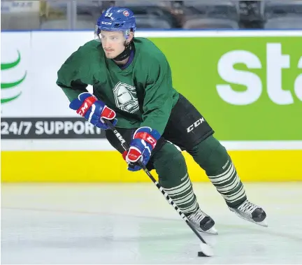  ?? MORRIS LAMONT ?? Defenceman Victor Mete picked up 15 goals and 24 assists in 50 games with the London Knights last season. While seven players were sent back to their junior teams, the Canadiens’ brass want to watch Mete in at least one exhibition game against bigger, stronger NHL players.
