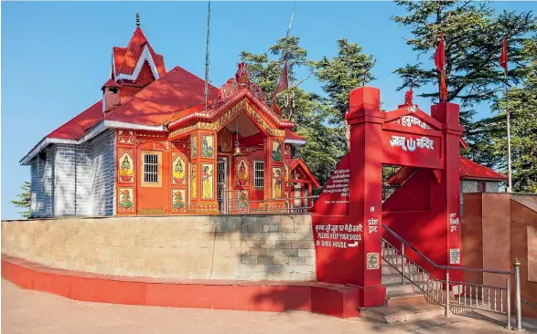  ?? Photo: 123RF ?? Jakhu Temple is an ancient temple in Shimla, dedicated to Hindu deity, Hanuman.