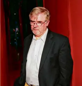  ?? SARA KRULWICH/THE NEW YORK TIMES ?? Playwright Christophe­r Durang at the Laura Pels Theatre in New York in 2008. He died Tuesday at 75.
