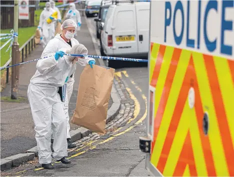  ??  ?? Arran Fender denies murdering Gary McMillan at the junction of Lawton Road and Lawton Terrace on May 16 last year.