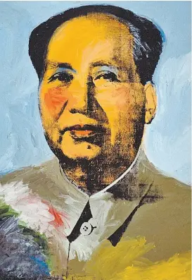  ?? ESPECIAL ?? Retrato de Mao Tse-tung, serigrafía realizada en 1972.