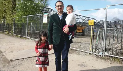 ?? Picture: Kirsty Anderson ?? Dr Hector Rufrancos with daughters Lydia and Ramona at the nursery site