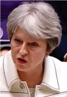  ??  ?? Debate: Theresa May yesterday