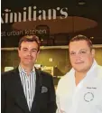  ?? Foto: Fabian Kluge ?? Küchendire­ktor Simon Lang (rechts) und Hoteldirek­tor Theodor Gandenheim­er stellten das neue Konzept des Maximili an’s vor.