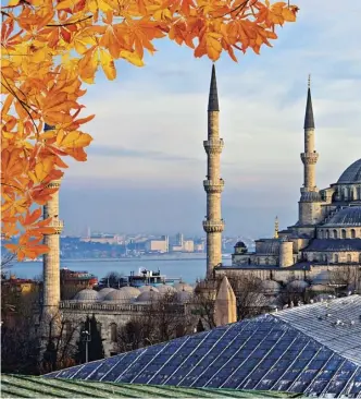  ??  ?? The Sultan Ahmed, or Blue Mosque, in Istanbul, formerly Constantin­ople