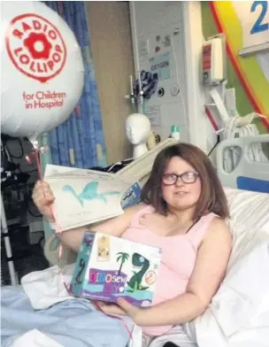  ??  ?? Chardonnay Rawcliffe-Roberts, 13, from Accrington, who was diagnosed with a rare cancer in her leg after falling over and breaking it on holiday