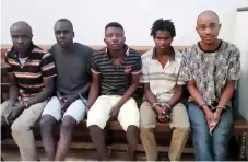  ??  ?? Suspected Gweru robbers, rapists in court