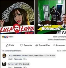  ??  ?? Captura de tela que mostra a atualizaçã­o de relacionam­ento de Maria Katarina e Roger Vaz na rede social Facebook