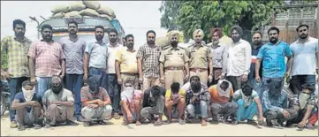  ?? HT PHOTO ?? The accused in police custody in Faridkot on Saturday.