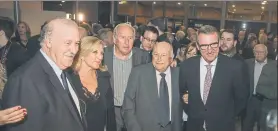  ?? FOTO: A.G ?? Santi Nolla, junto a Josep Barcons, Carles Rexach y Vicente Del Bosque y su esposa