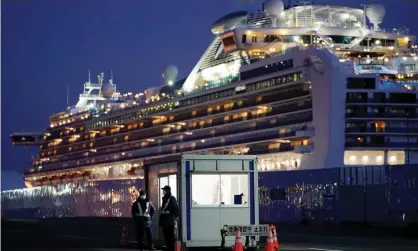  ??  ?? The Diamond Princess cruise ship was forced to dock off Yokohama for two weeks for quarantine purposes. Photograph: Franck Robichon/EPA