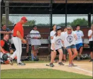  ?? SUBMITTED PHOTO ?? Becca Wise, a member of the Spring Valley YMCA Shooting Stars, runs up the baseline while head coach Mary Shields and several fans cheer her on last Sunday.