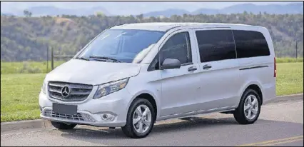  ?? PHOTO COURTESY MERCEDES-BENZ/TNS ?? Mercedes-Benz is bringing its popular mid-size passenger and cargo vans to America, hoping to reproduce its success in Europe in the U.S. and to take market share from vehicles such as the Ford Transit and Transit Connect.