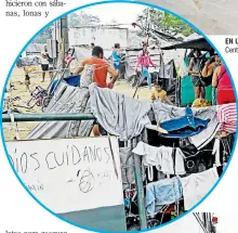  ??  ?? EN UN TERRENO A UN COSTADO DE LA VÍA Centro Atención Sanitaria Tienditas.