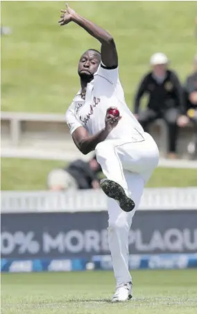  ?? (Photo: Observer file) ?? Kemar Roach claiming eight for 40 in a superb exhibition of seam bowling.