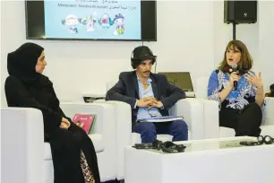  ??  ?? The panelists during the discussion ‘Pictures that Teach Us’ held on the sidelines of the SCRF 2018.