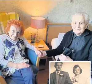  ??  ?? Against the odds Helen and Roy have each overcome serious illnesses and are celebratin­g their 65th anniversar­y in lockdown