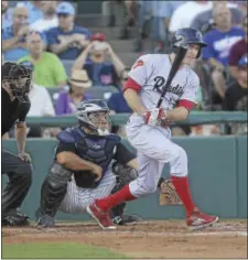  ?? TRENTONIAN FILE PHOTO ?? Chase Utley comes up to bat for Reading against the Trenton Thunder in 2015.