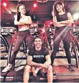  ??  ?? Family affair: Annika and Nik Naidoo with their mother Neeta at Barry’s Bootcamp