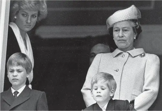  ??  ?? Diana’s legacy: The Queen — here with the Princess, William and Harry in 1988 — knows the future of the monarchy rests on her grandsons