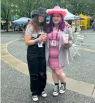  ?? Pittsburgh Post-Gazette ?? Julia Madonna, left, and Lilly Dreydoppel came from Long Island, N.Y., to attend the Taylor Swift concert at Acrisure Stadium last June.