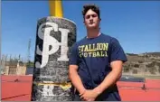  ?? Eric Sondheimer Los Angeles Times ?? WESTON PORT of San Juan Hills had 25 tackles for losses as a freshman. At 15, he’s 6 feet 2, 220 pounds.