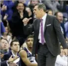  ?? NATI HARNIK — THE ASSOCIATED PRESS ?? Villanova coach Jay Wright reacts on the sidelines during the first half against Creighton in Omaha, Neb., last Saturday.