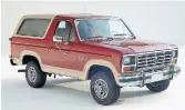  ?? FORD ?? Prices for the first- and second-generation Ford Bronco have already gone crazy.