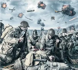  ?? HAnIH AKRYATIN / GETTY ?? Ilustració­n sobre soldados americanos en la II Guerra Mundial