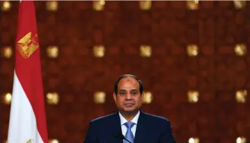  ?? (Reuters) ?? EGYPTIAN PRESIDENT Abdel Fattah al-Sisi speaks at a news conference in the presidenti­al palace in Cairo in 2014.