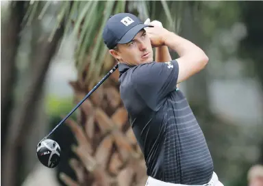  ?? THE ASSOCIATED PRESS ?? Jordan Spieth hits from the 11th tee during the first round of the RBC Heritage golf tournament in Hilton Head Island, South Carolina, on Thursday.