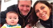  ??  ?? Jailed British mother Nazanin ZaghariRat­cliffe with her husband Richard Ratcliffe and their daughter Gabriella