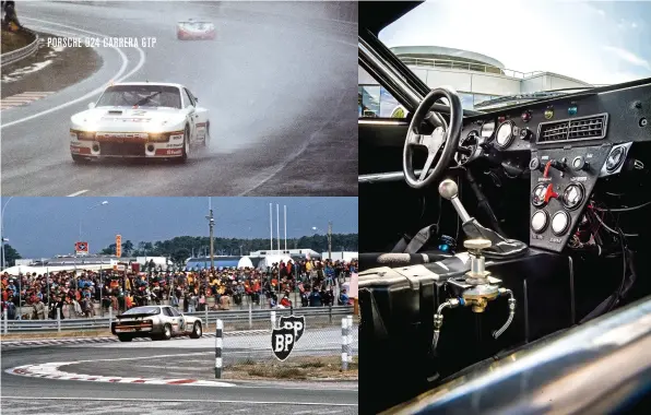  ??  ?? Sens horaire Les 24 Heures du Mans 1980 n’étaient pas de tout repos. L’habitacle est strictemen­t fonctionne­l. Tony Dron réuni avec sa voiture à Silverston­e. Les trains roulants déposés durant la restaurati­on. La voiture est inspectée par l’équipe de Porsche Classic avant sa restaurati­on.