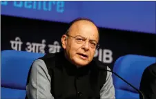  ??  ?? File photo of Jaitley speaking at a news conference in New Delhi, India. — AFP photo