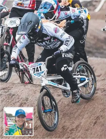  ??  ?? Gold Coast BMX rider Erin Lockwood has a bright future at internatio­nal level.