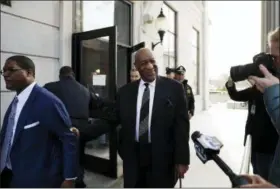  ?? MATT SLOCUM — THE ASSOCIATED PRESS ?? Bill Cosby departs a pretrial hearing in his sexual assault case at the Montgomery County Courthouse in Norristown, Pa.